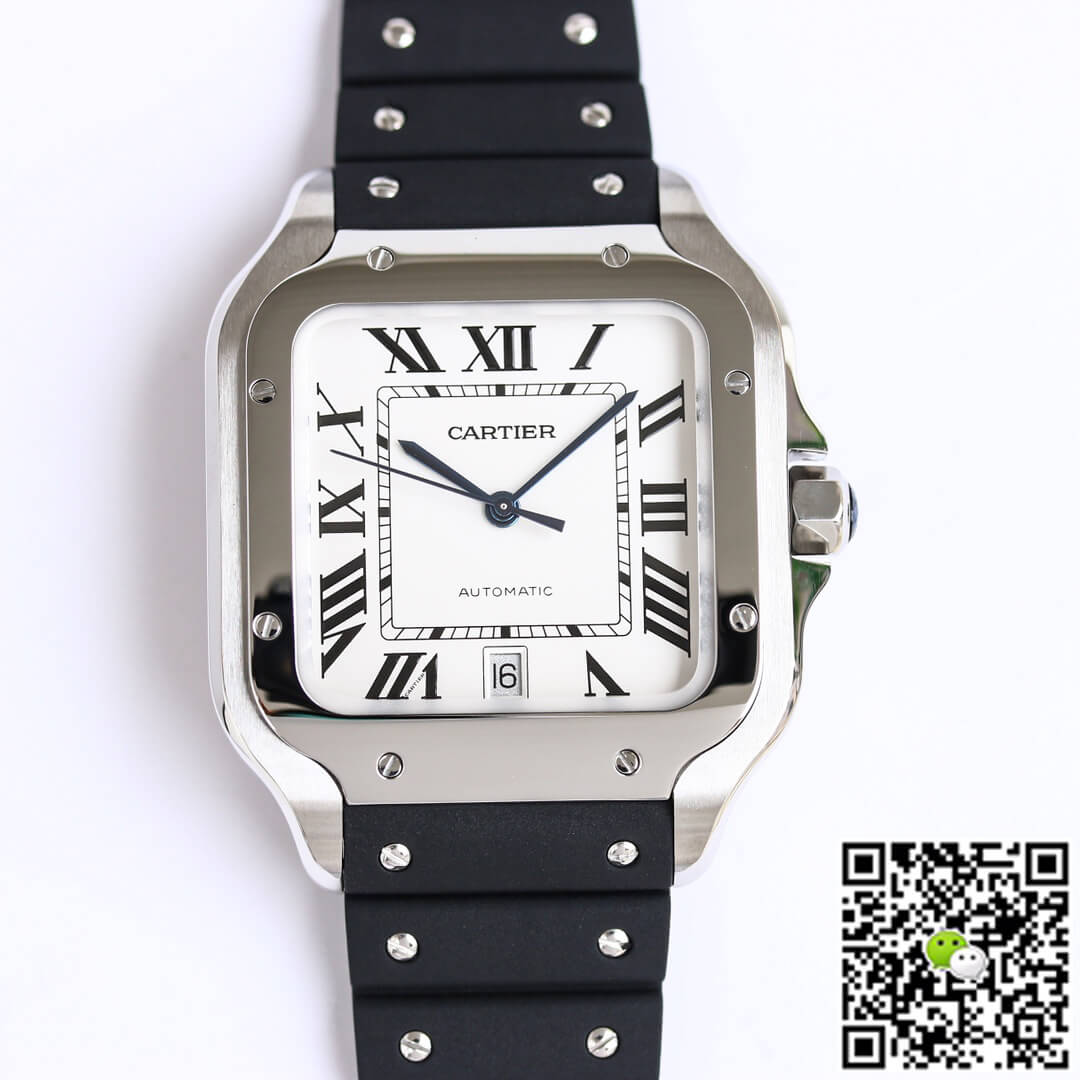 Best Replica Replica Cartier Santos WSSA0018 1:1 Best Edition GF Factory V2 Rubber Strap - Colareps