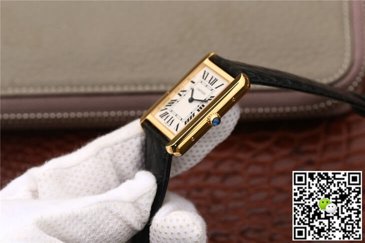 Best Replica Cartier Replica Tank W5200002 1:1 Best Edition K11 Factory Gold Case - Colareps