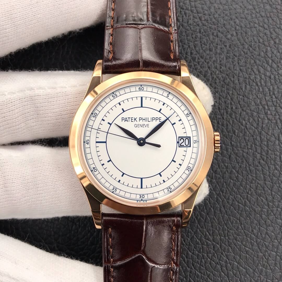 Best Replica Replica Patek Philippe Calatrava 5296R-001 1:1 Best Edition ZF Factory Rose Gold White Dial - Colareps