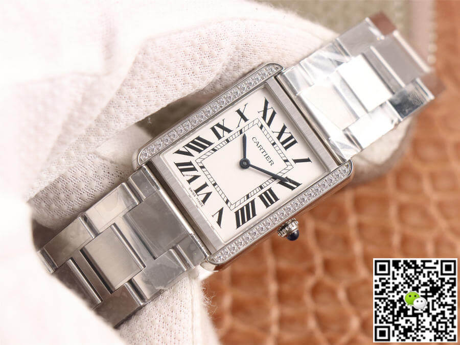Best Replica Cartier Replica Tank 1:1 Best Edition K11 Factory Stainless Steel Diamond - Colareps
