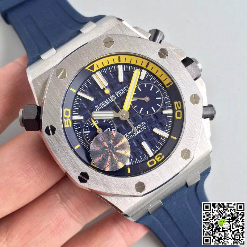 Best Replica Replica Audemars Piguet Royal Oak Offshore Diver 26703ST.OO.A027CA.01 JF Factory 1:1 Best Edition Swiss ETA3120 Blue Dial - Colareps