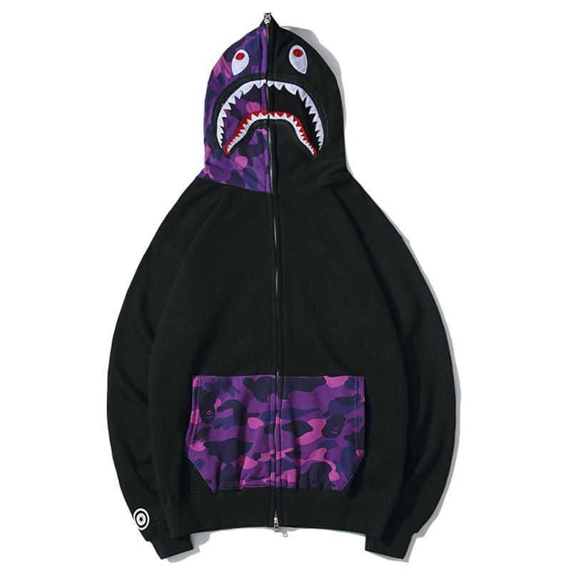 Best Replica BAPE Color Camo NW20 Full Zip Shark Hoodie - Colareps