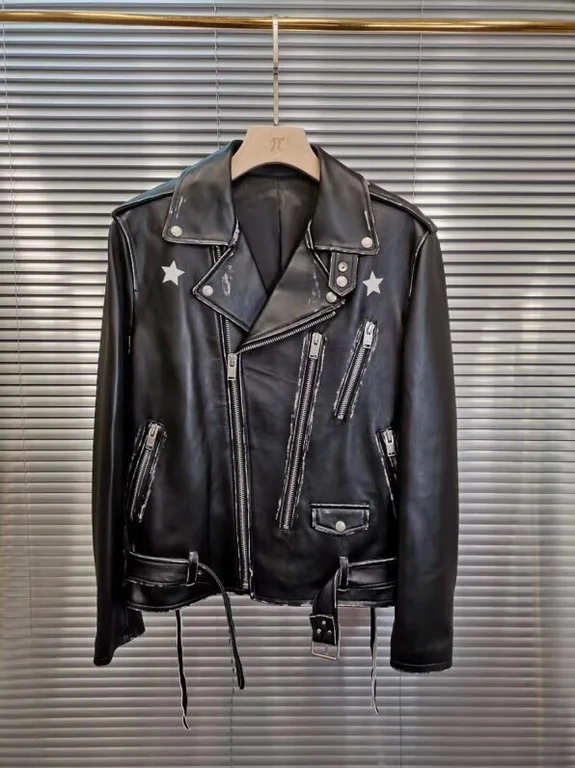 Best Replica Saint Laurent Replica Real Leather Jacket - Colareps
