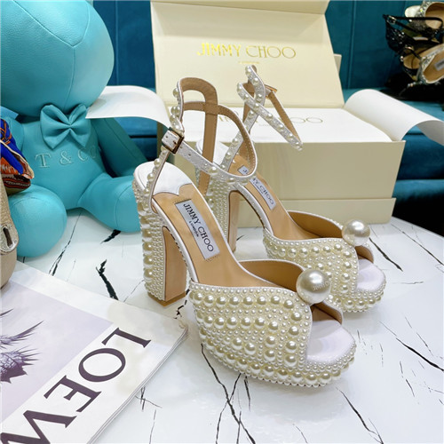 Best Replica jimmy choo pearl  block heels - Colareps
