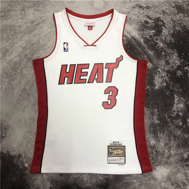 Best Replica DWYANE WADE MIAMI HEAT THROWBACK JERSEY (HEAT APPLIED) - Colareps