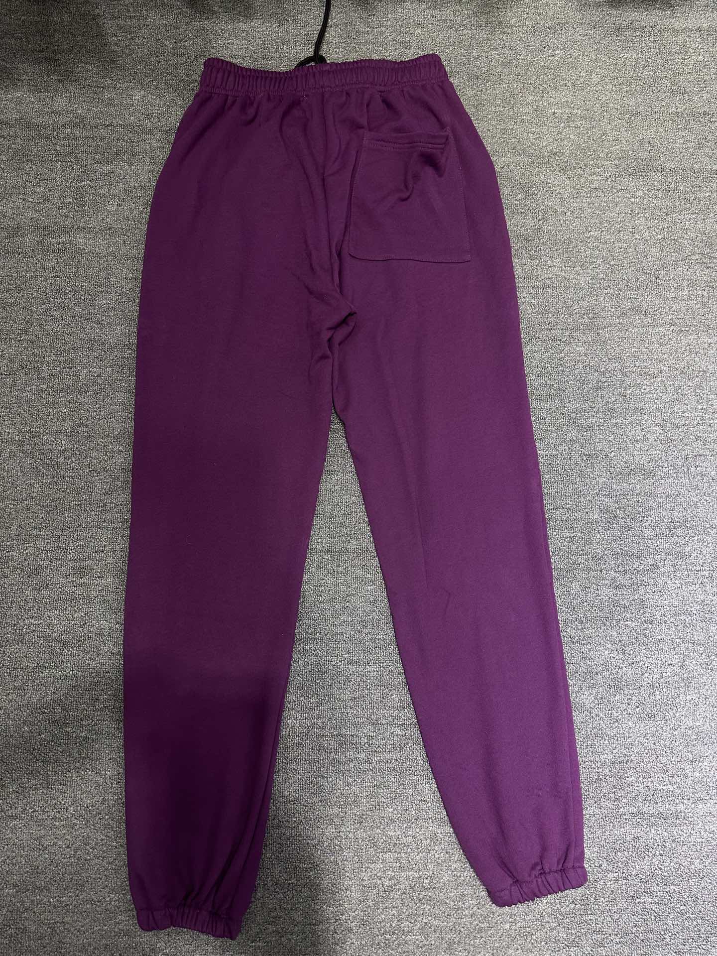 Best Replica Three-dimensional foam letters spider web sweatpants purple - Colareps