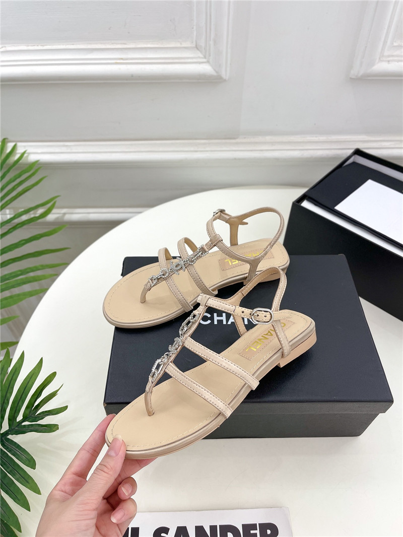 Best Replica Chanel double C chain pinch sandals - Colareps