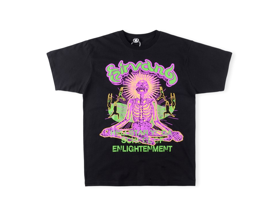 Best Replica HellStar Replica Pink Yoga Skull Print Short Sleeve tee - Colareps