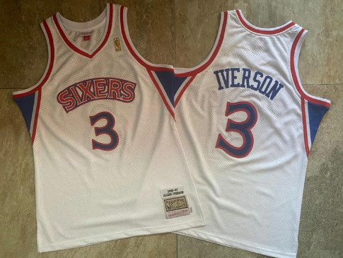 Best Replica ALLEN IVERSON PHILADELPHIA 76ERS THROWBACK JERSEY - Colareps