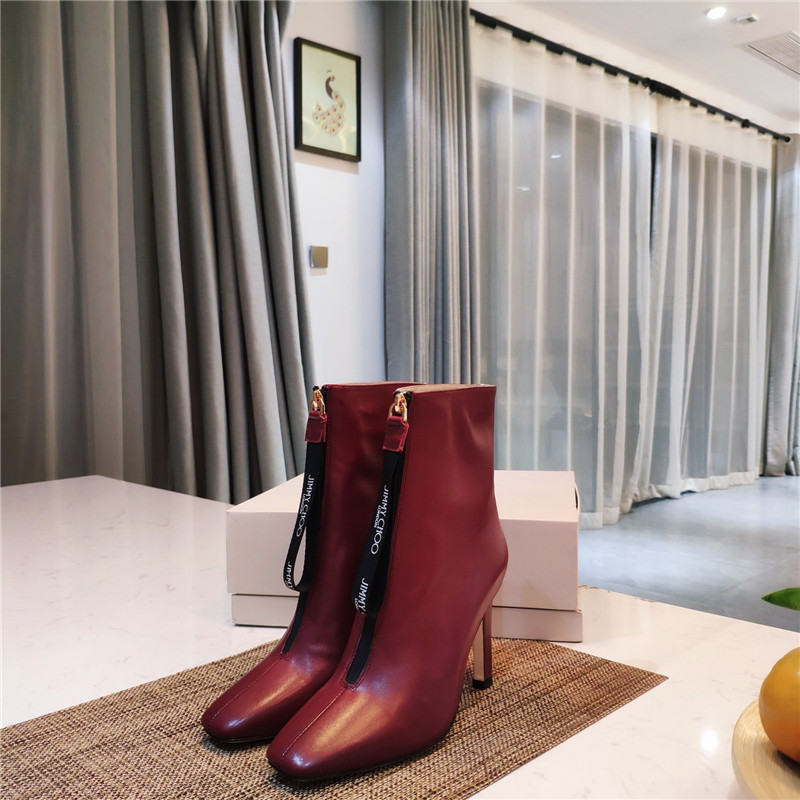 Best Replica jimmy choo logo zipper square toe ankle boots - Colareps