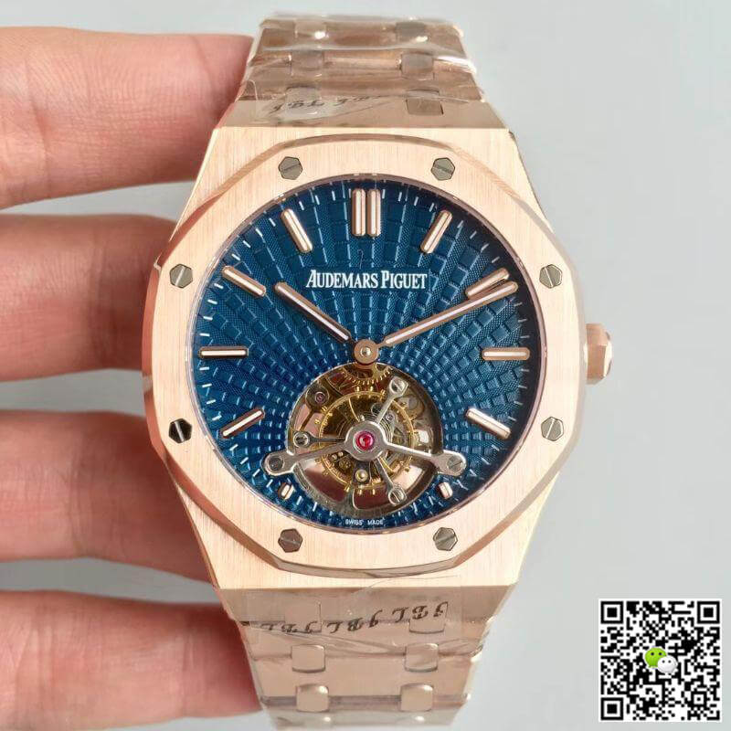 Best Replica Replica Audemars Piguet Royal Oak Tourbillon 26522OR.OO.1220OR.01 R8 Factory 1:1 Best Edition Swiss Tourbillon Blue Dial - Colareps