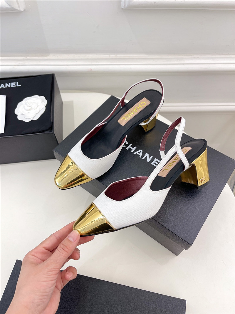 Best Replica chanel classic block heel sandals - Colareps