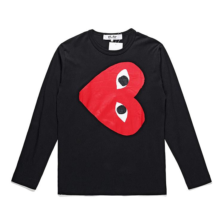 Best Replica COMME DES GARCONS CDG PLAY Big Heart Long Sleeve T Shirt - Colareps