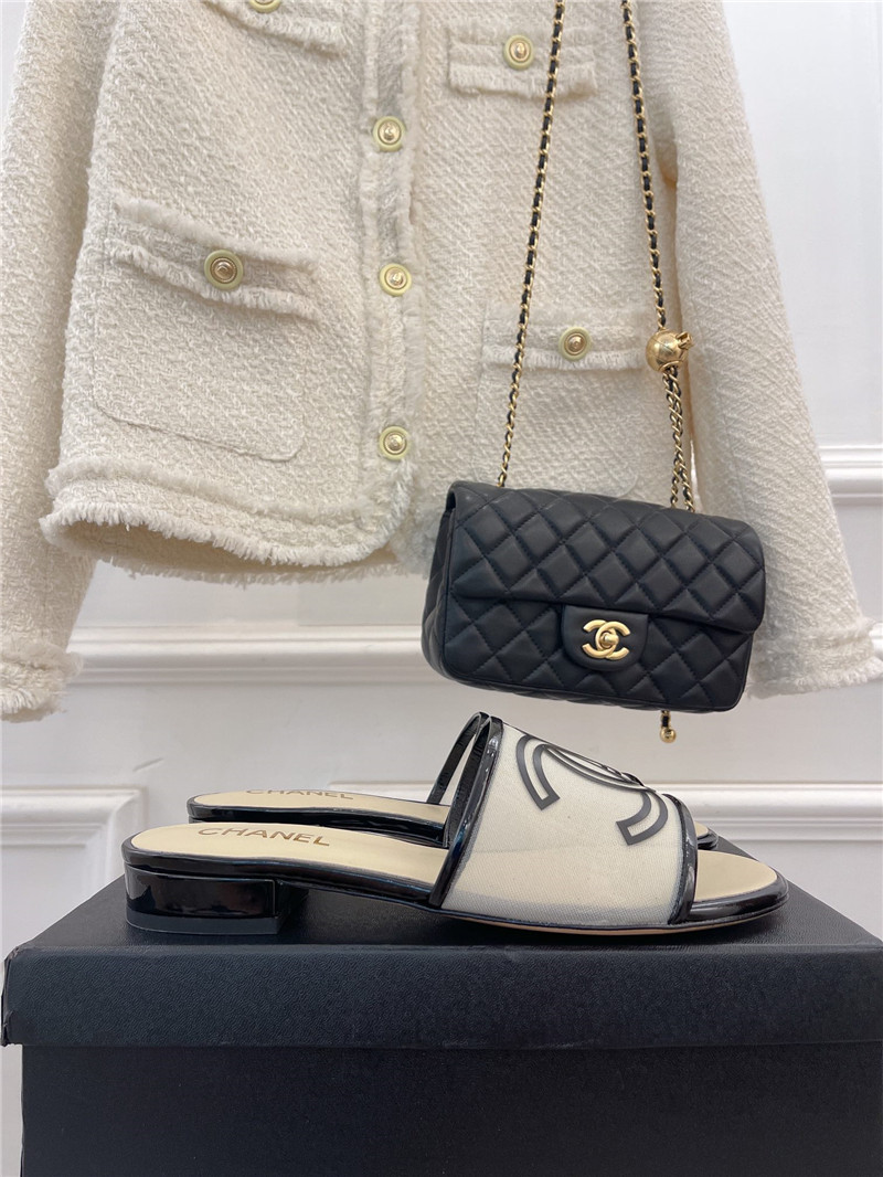 Best Replica chanel classic flat logo slippers - Colareps