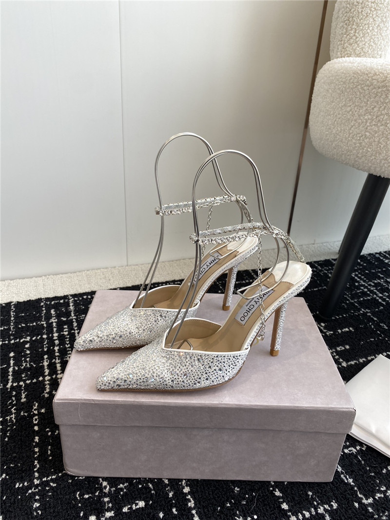 Best Replica Jimmy Choo Square Buckle Drill Point Half Drag - Colareps