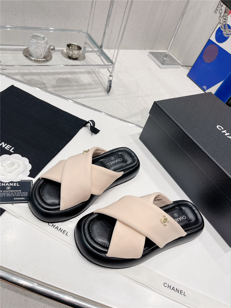 Best Replica chanel cross strap slippers - Colareps