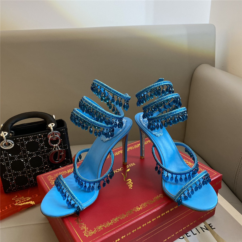 Best Replica Rene Caovilla Classic Snake Wrap Sandals - Colareps
