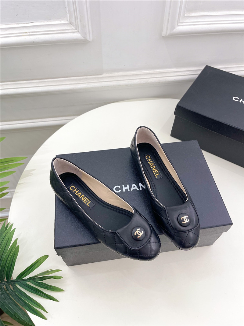 Best Replica chanel counter catwalk style ribbed flat shoes - Colareps