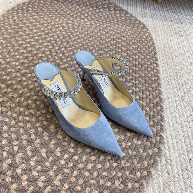 Best Replica Jimmy Choo Rhinestone Slide Sandals - Colareps