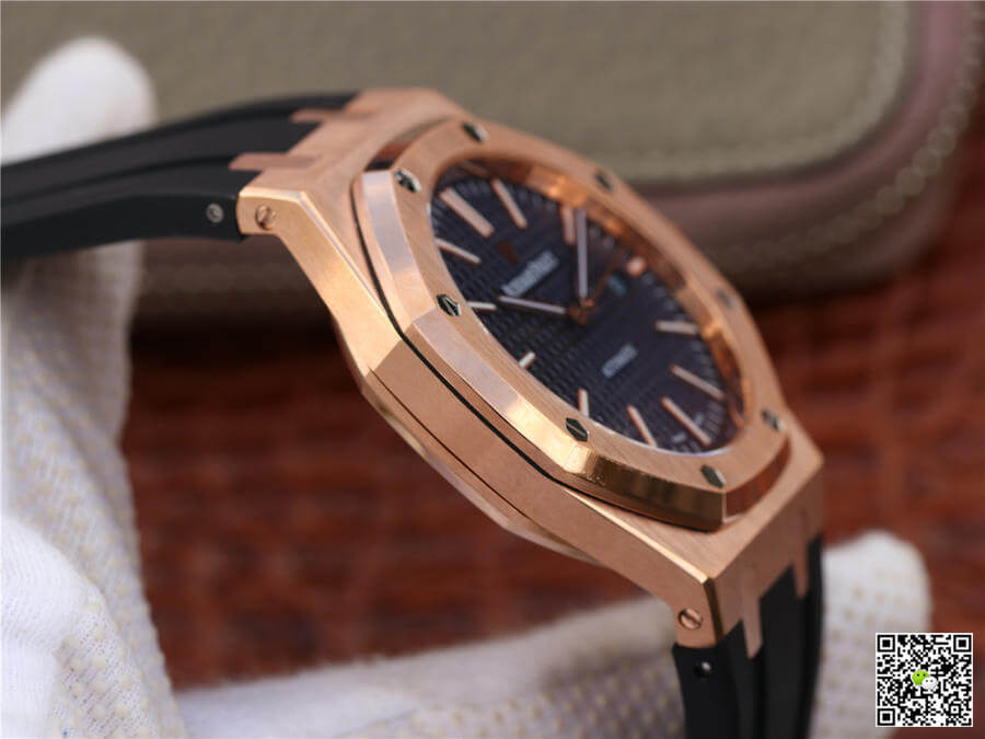 Best Replica Replica Audemars Piguet Royal Oak 15400 1:1 Best Edition Rose Gold Blue Dial - Colareps
