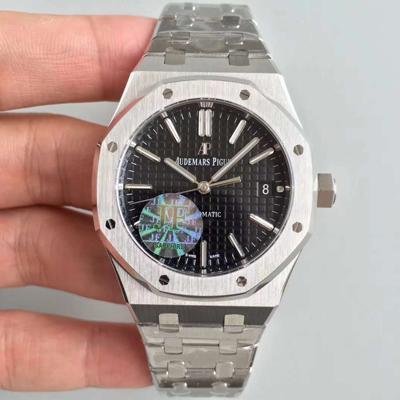 Best Replica Replica Audemars Piguet Royal Oak 15400ST.OO.1220ST.01 JF Factory 1:1 Best Edition Swiss ETA3120 Black Dial - Colareps