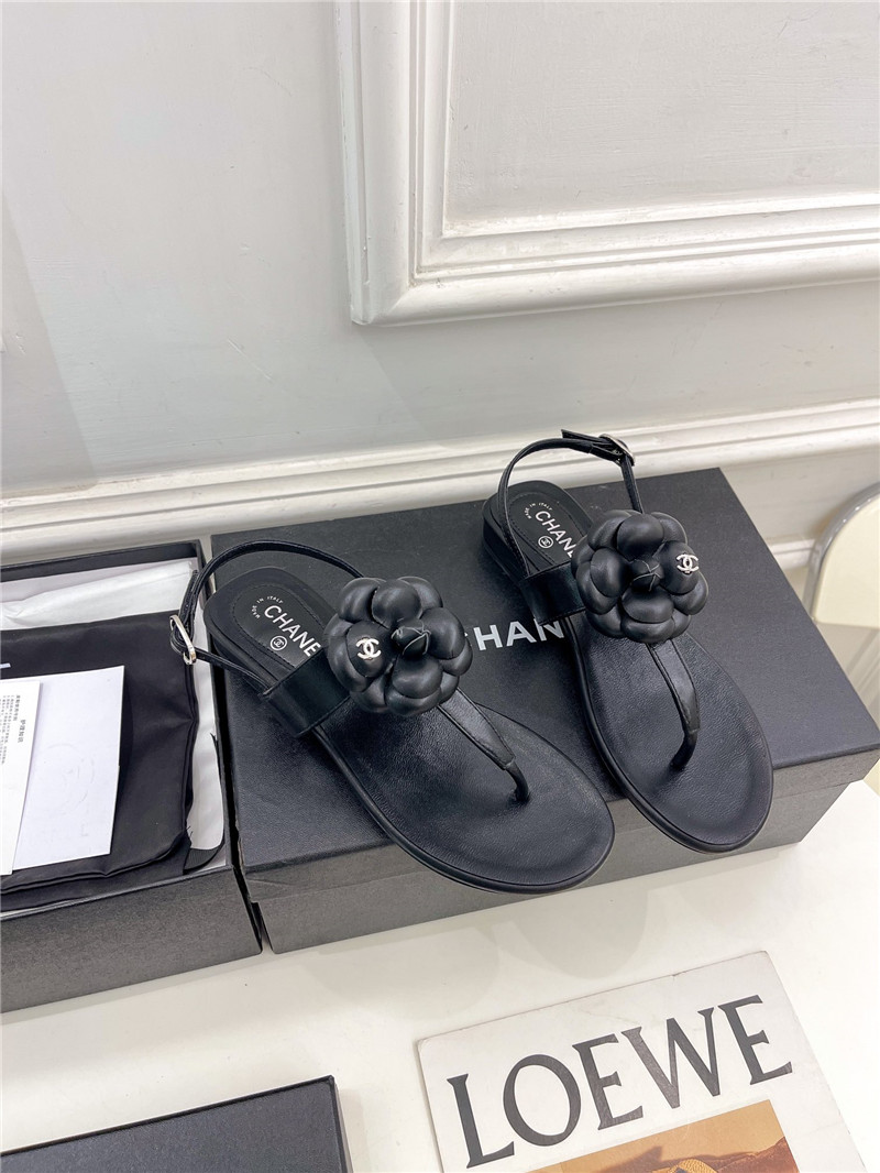 Best Replica Chanel counter catwalk style camellia sandals - Colareps