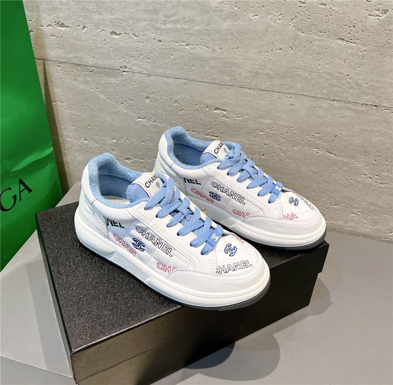 Best Replica chanel embroidered white sneakers - Colareps