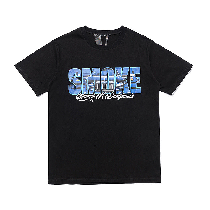 Best Replica Vlone x Pop Smoke T Shirt Armed And Dangerous Tee - Colareps
