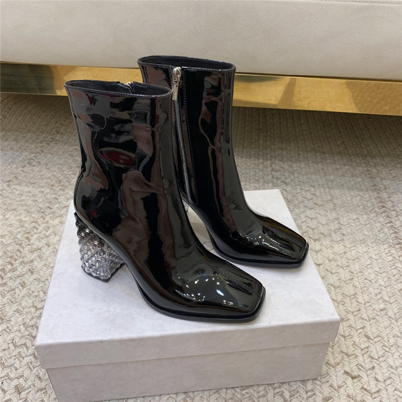 Best Replica jimmy choo classic crystal chunky ankle boots - Colareps