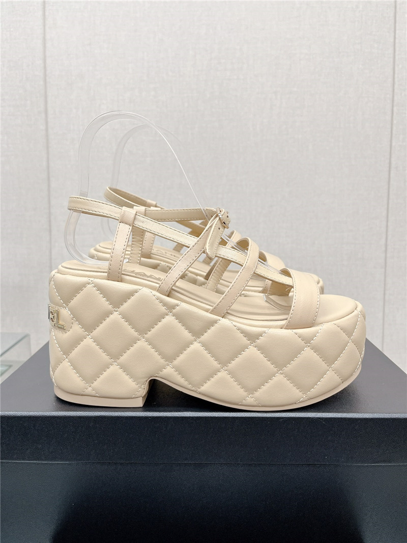 Best Replica Chanel rhombus water table platform sandals with thin straps - Colareps