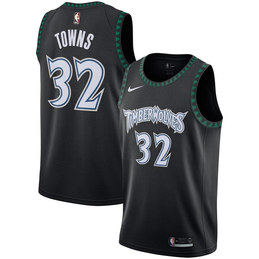 Best Replica KARL-ANTHONY TOWNS MINNESOTA TIMBERWOLVES THROWBACK JERSEY - Colareps