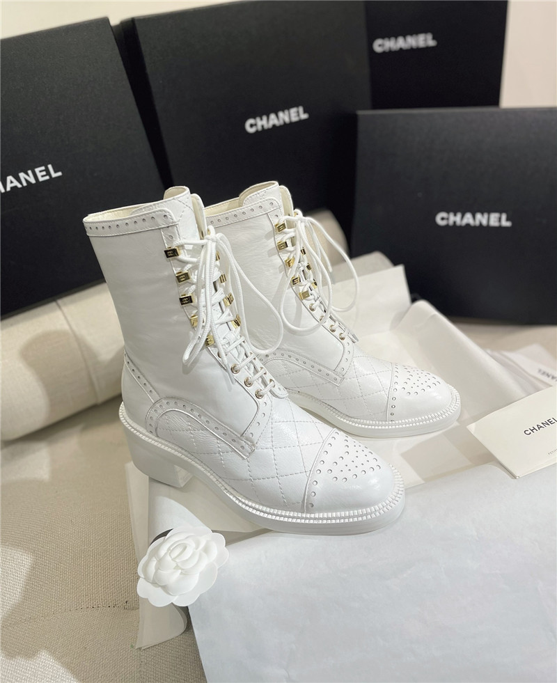 Best Replica chanel diamond leather flat martin boots - Colareps