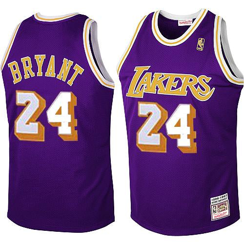 Best Replica KOBE BRYANT #24 LOS ANGELES LAKERS PURPLE THROWBACK JERSEY - Colareps