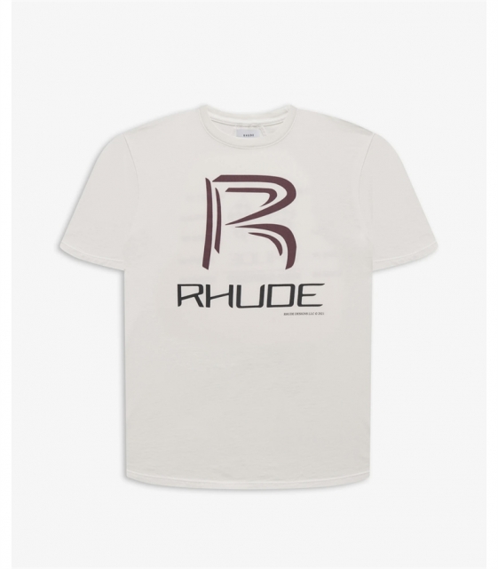 Best Replica Rhude Replica checker flag logo tee - Colareps