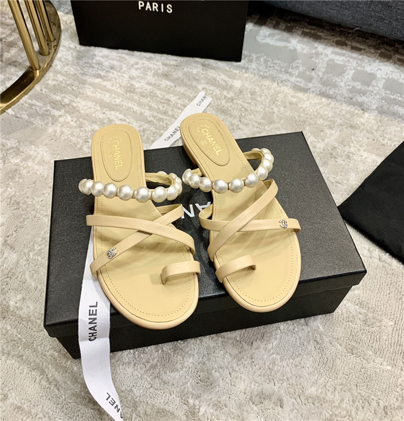 Best Replica chanel pearl embellished sandals - Colareps