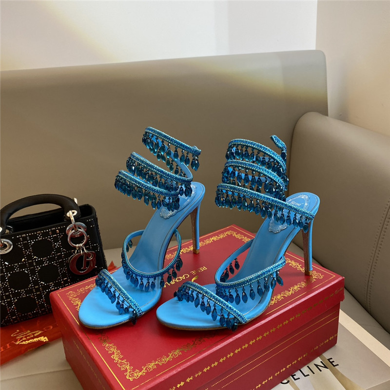 Best Replica Rene Caovilla Classic Snake Wrap Sandals - Colareps