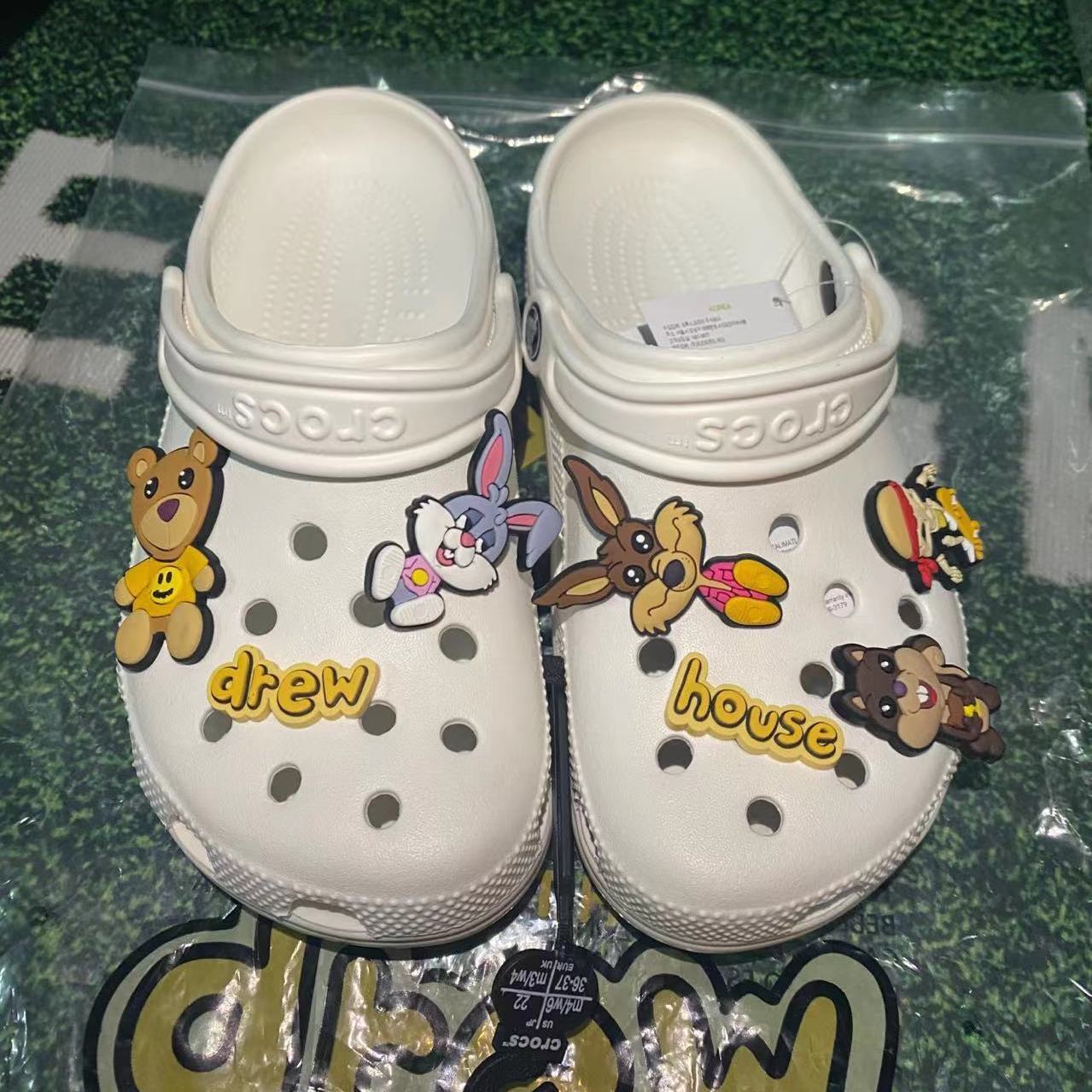 Best Replica Drew House Crocs Justin Slippers White - Colareps