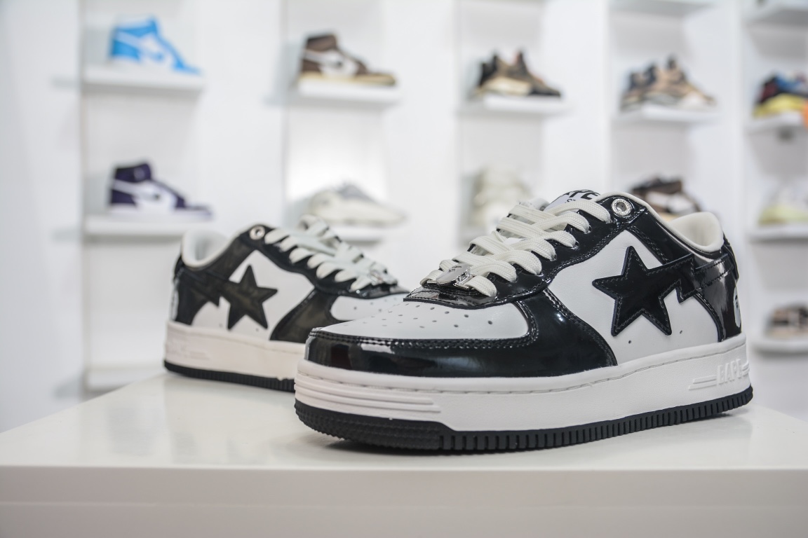 Best Replica A Bathing Ape Bape Sta Low Black - Colareps