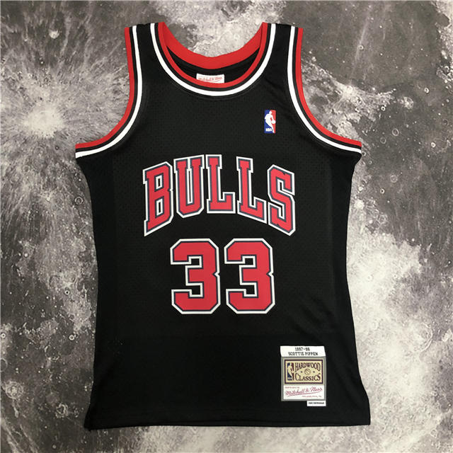 Best Replica SCOTTIE PIPPEN CHICAGO BULLS THROWBACK JERSEY (HEAT APPLIED) - Colareps