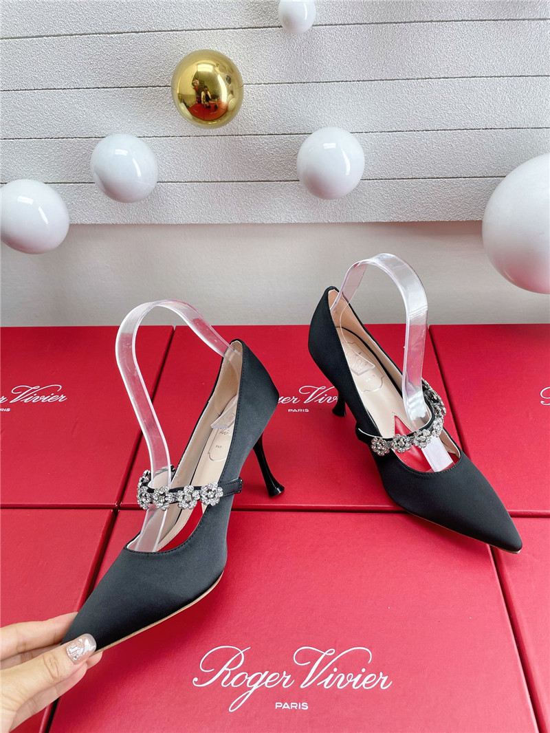 Best Replica Roger vivier Dupes wedding shoes snow diamond series high heels - Colareps