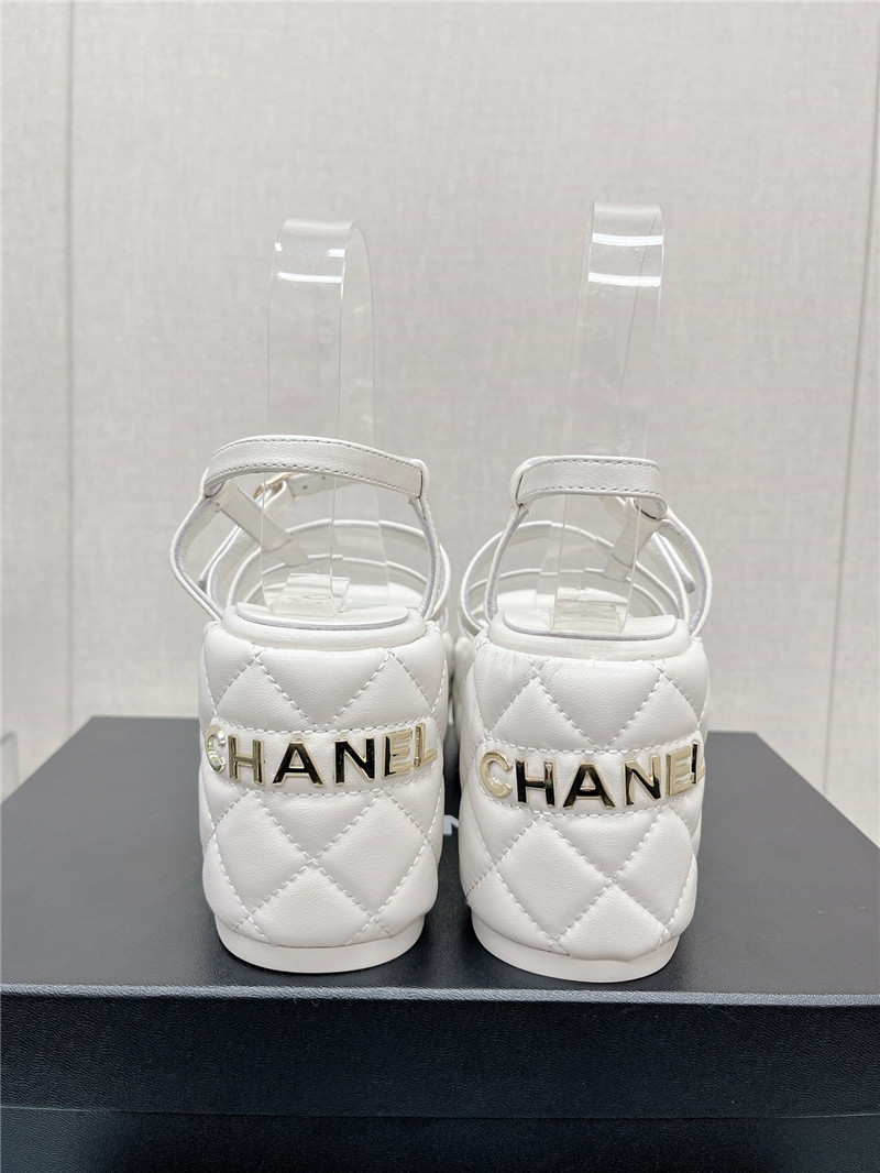 Best Replica Chanel rhombus water table platform sandals with thin straps - Colareps