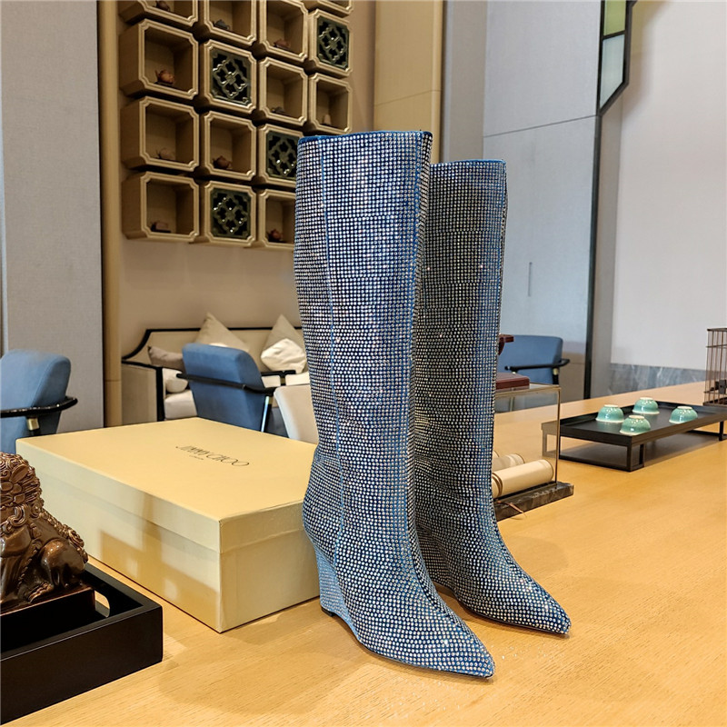 Best Replica jimmy choo Dupes wedge long boots - Colareps