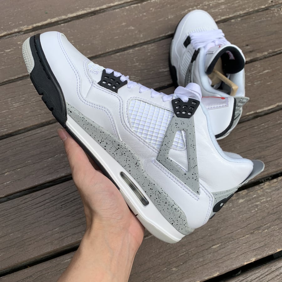 Best Replica Jordan 4 Retro White Cement Extended Size - Colareps