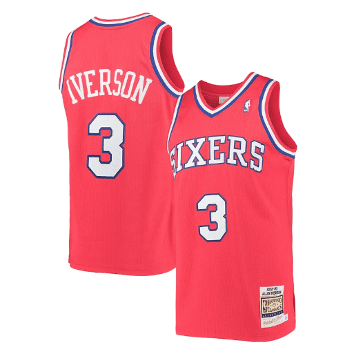 Best Replica ALLEN IVERSON PHILADELPHIA 76ERS THROWBACK JERSEY - Colareps