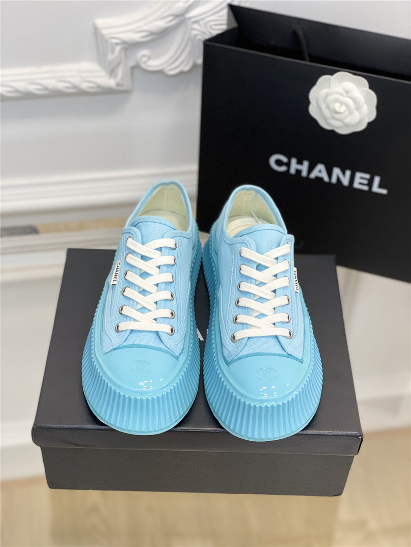 Best Replica chanel platform canvas sneakers - Colareps