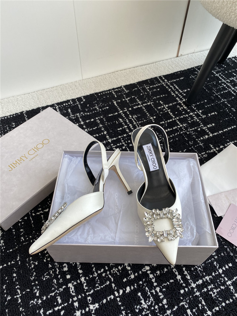 Best Replica Jimmy Choo Square Buckle Drill Point Half Drag - Colareps