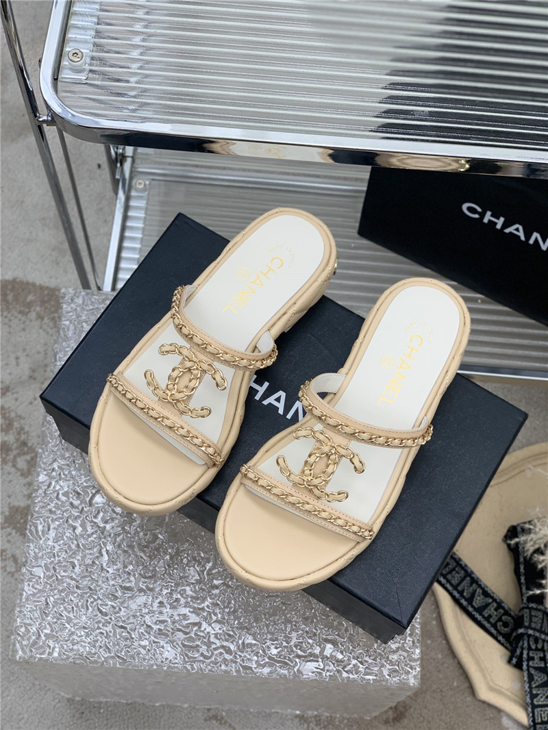 Best Replica Chanel new silk sheepskin slippers - Colareps
