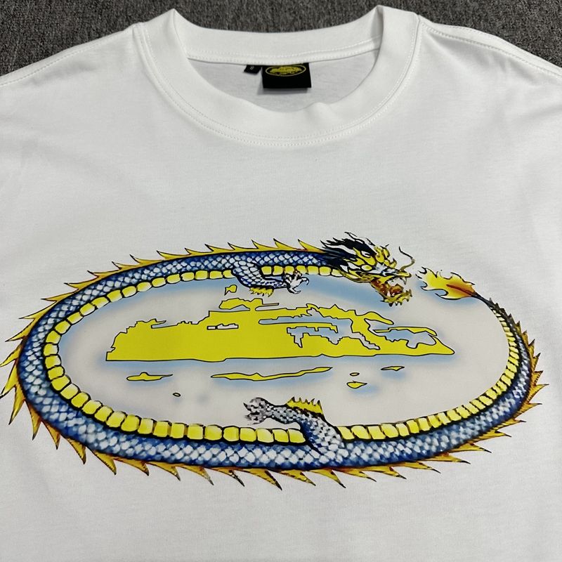 Best Replica Dragon and Alcatraz print short sleeve tee - Colareps