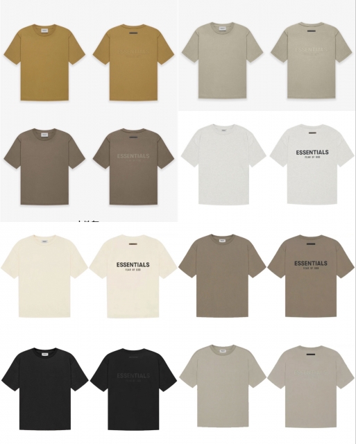 Best Replica 1:1 quality version Fear of God Fog Essentials 2021 new arrivals Tee 8 colors - Colareps
