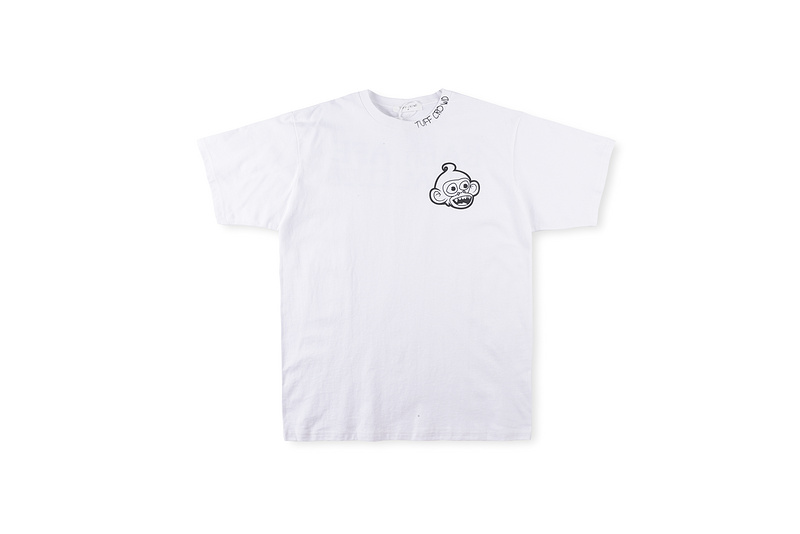 Best Replica White Trimmed Monkey Print Short Sleeve Tee - Colareps